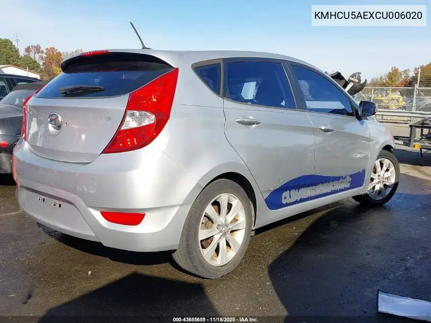 KMHCU5AEXCU006020 2012 Hyundai Accent Se