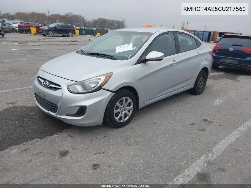 KMHCT4AE5CU217560 2012 Hyundai Accent Gls