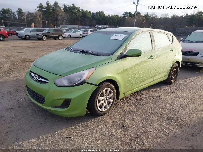 KMHCT5AE7CU052794 2012 Hyundai Accent Gs