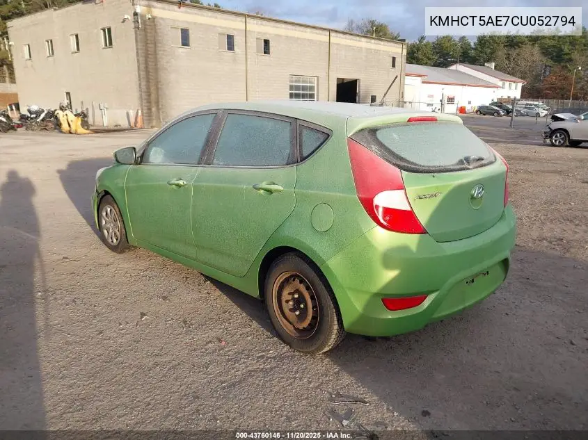 KMHCT5AE7CU052794 2012 Hyundai Accent Gs