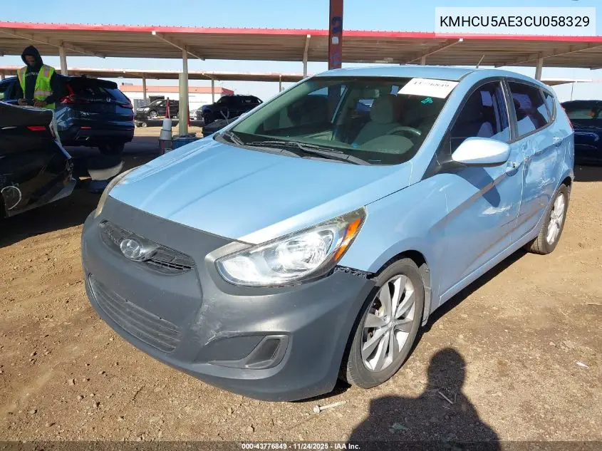 KMHCU5AE3CU058329 2012 Hyundai Accent Se