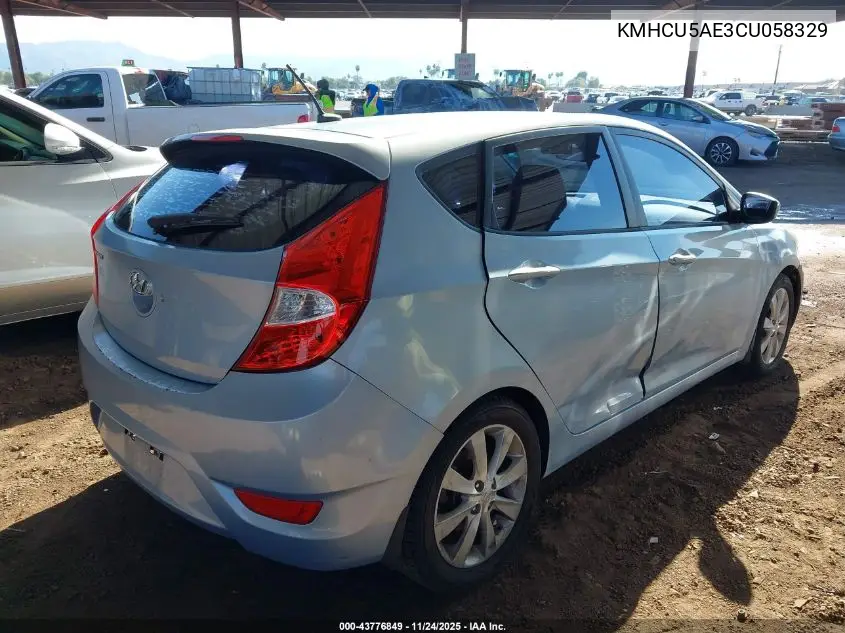 KMHCU5AE3CU058329 2012 Hyundai Accent Se