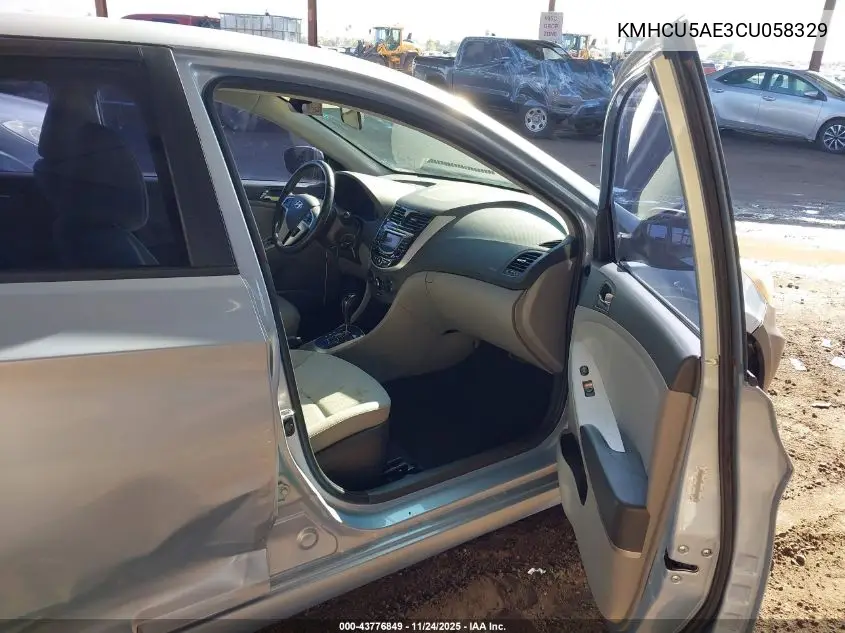 KMHCU5AE3CU058329 2012 Hyundai Accent Se