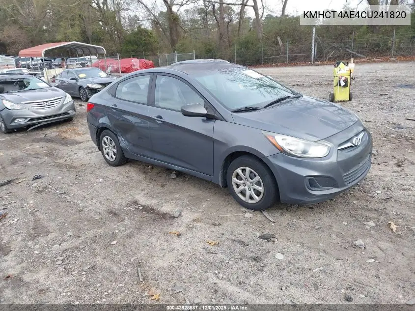 KMHCT4AE4CU241820 2012 Hyundai Accent Gls