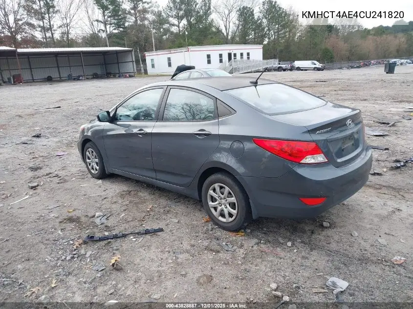 KMHCT4AE4CU241820 2012 Hyundai Accent Gls