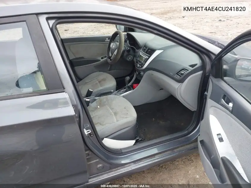 KMHCT4AE4CU241820 2012 Hyundai Accent Gls