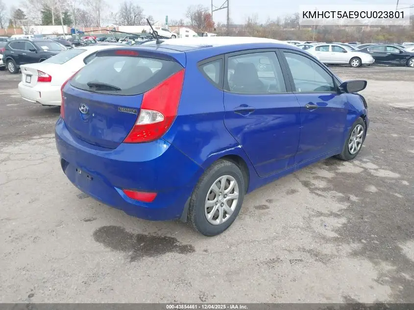 KMHCT5AE9CU023801 2012 Hyundai Accent Gs