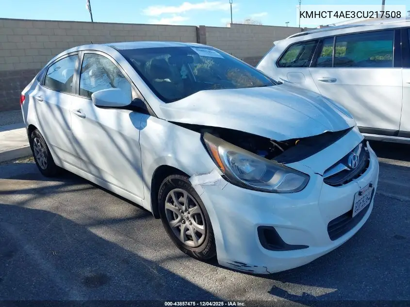 KMHCT4AE3CU217508 2012 Hyundai Accent Gls