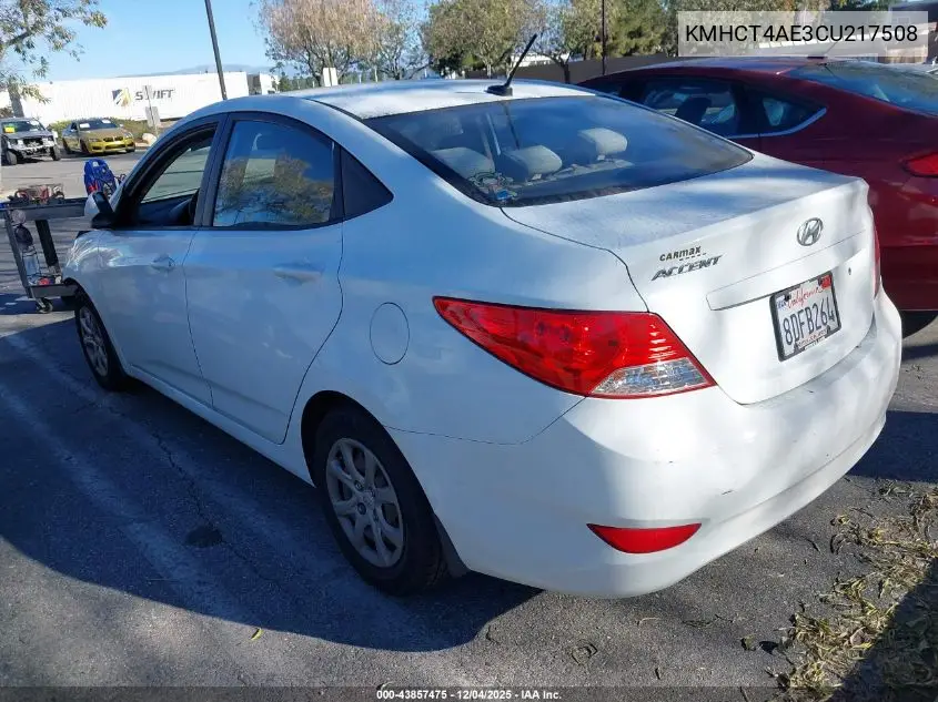 KMHCT4AE3CU217508 2012 Hyundai Accent Gls