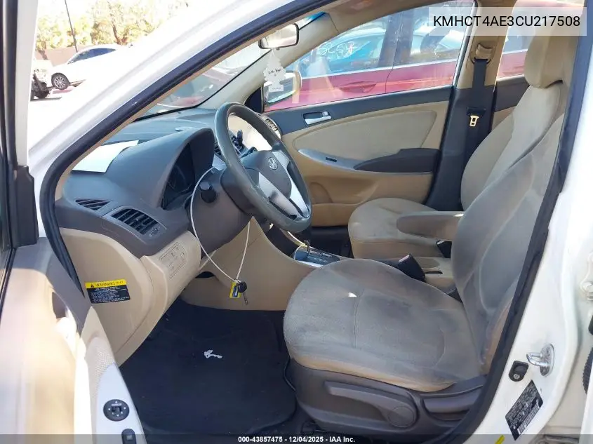 KMHCT4AE3CU217508 2012 Hyundai Accent Gls