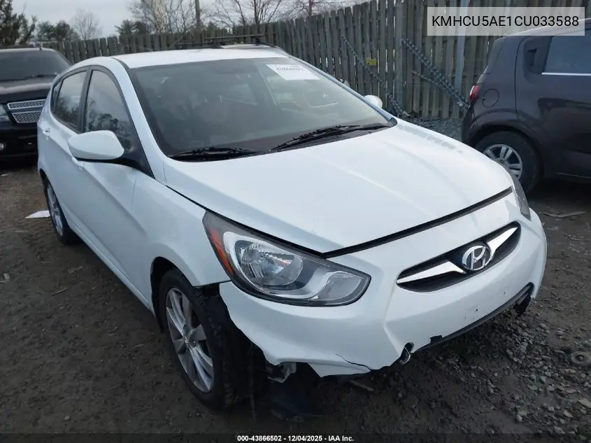 KMHCU5AE1CU033588 2012 Hyundai Accent Se