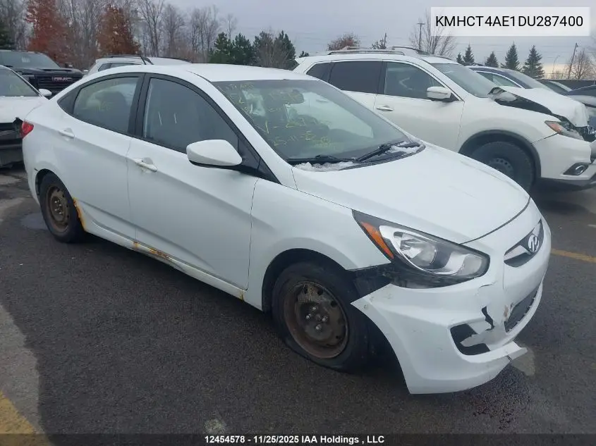 KMHCT4AE1DU287400 2013 Hyundai Accent