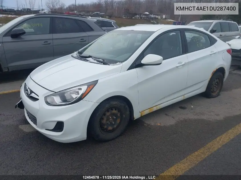 KMHCT4AE1DU287400 2013 Hyundai Accent
