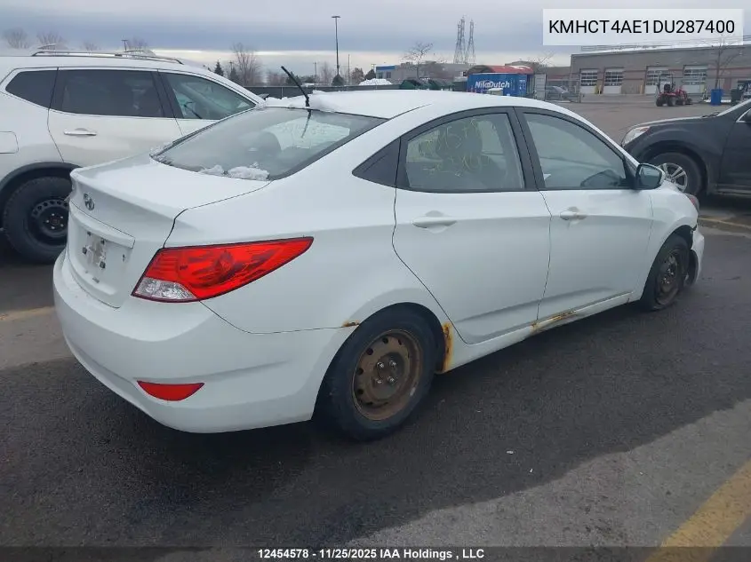 KMHCT4AE1DU287400 2013 Hyundai Accent
