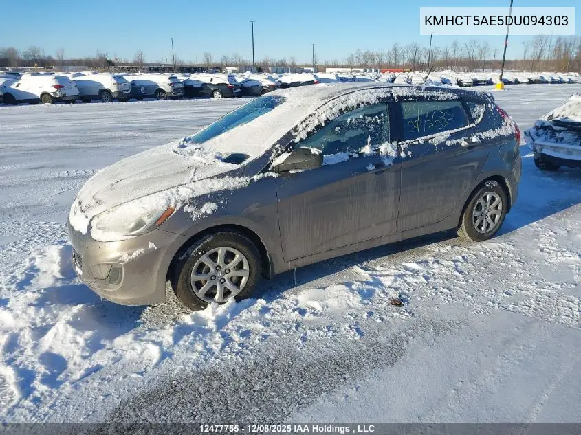 KMHCT5AE5DU094303 2013 Hyundai Accent Gl