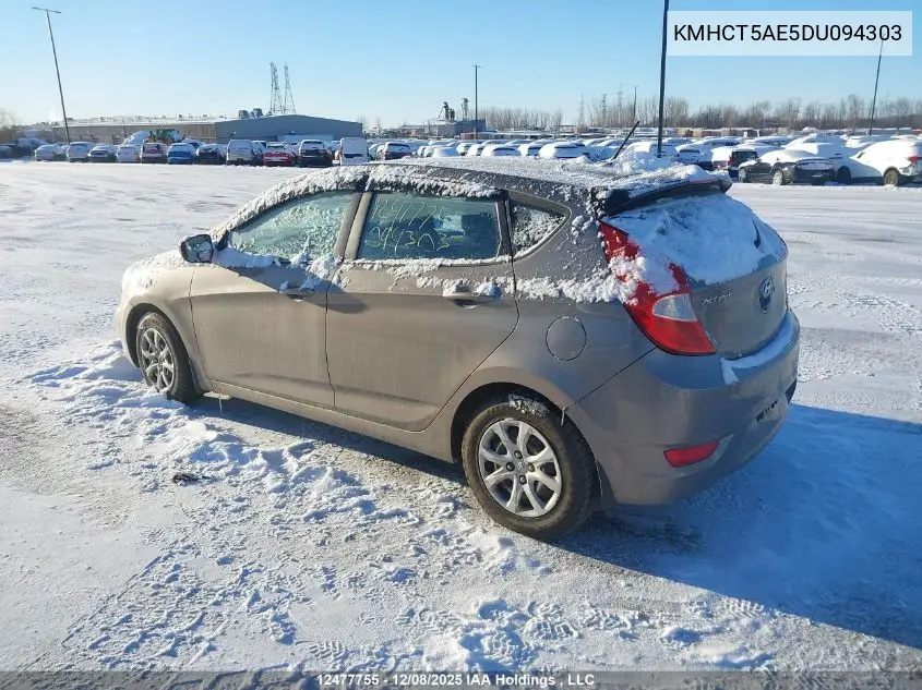 KMHCT5AE5DU094303 2013 Hyundai Accent Gl