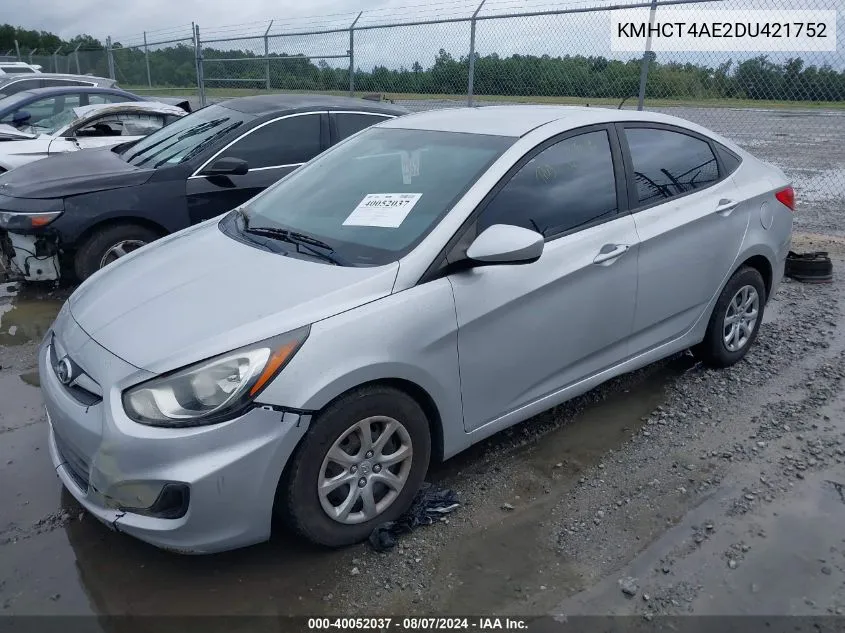 KMHCT4AE2DU421752 2013 Hyundai Accent Gls