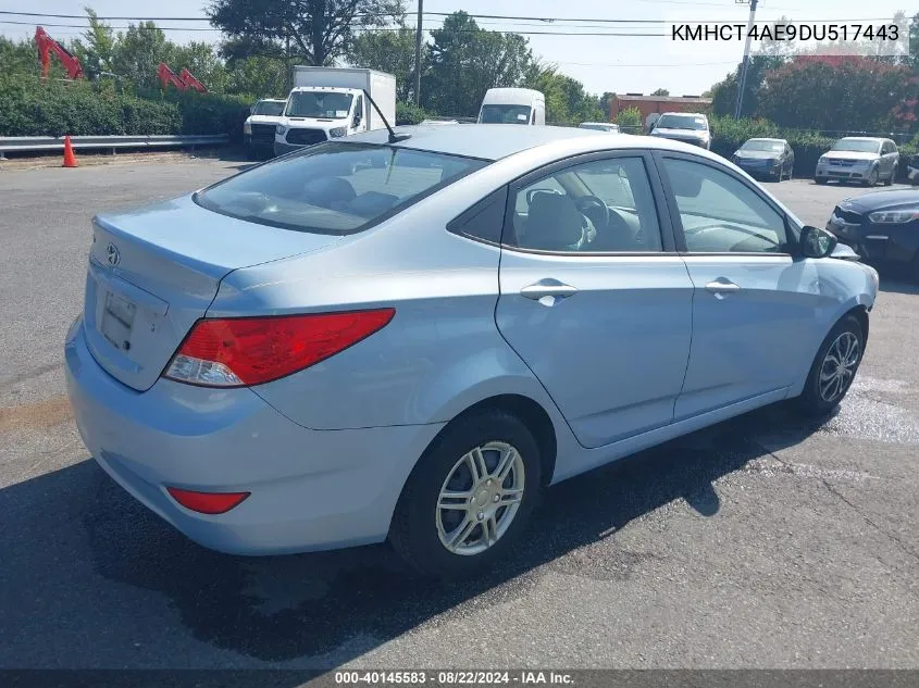 KMHCT4AE9DU517443 2013 Hyundai Accent Gls