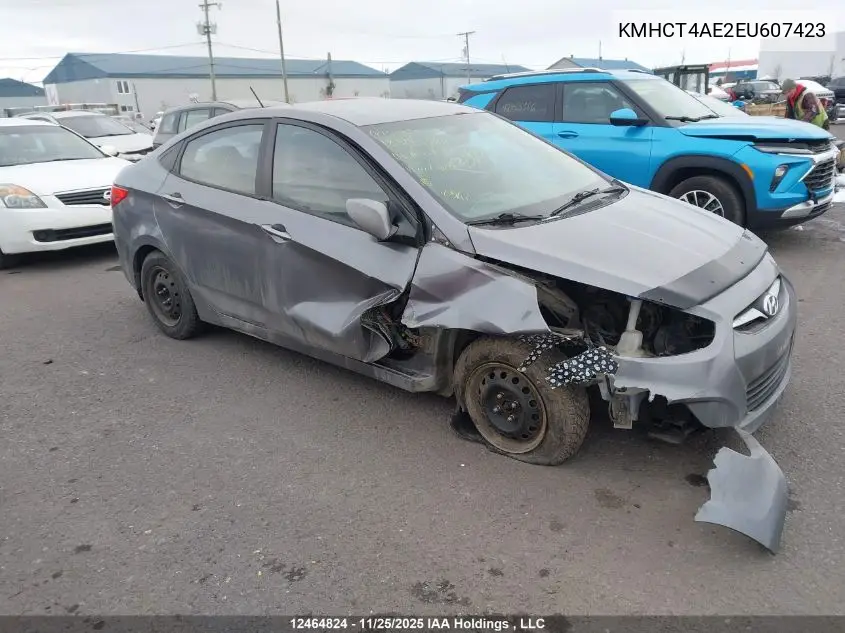 KMHCT4AE2EU607423 2014 Hyundai Accent Gls/Gs