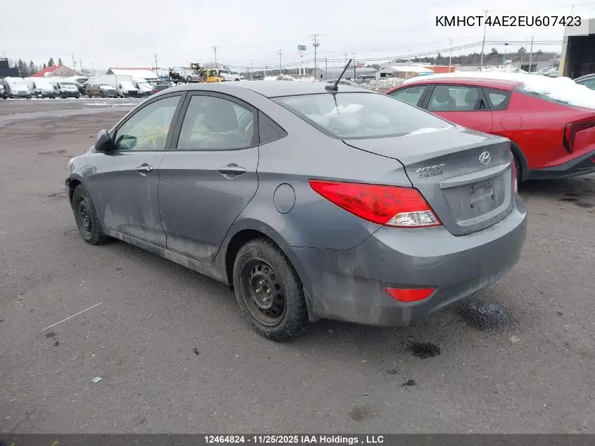KMHCT4AE2EU607423 2014 Hyundai Accent Gls/Gs