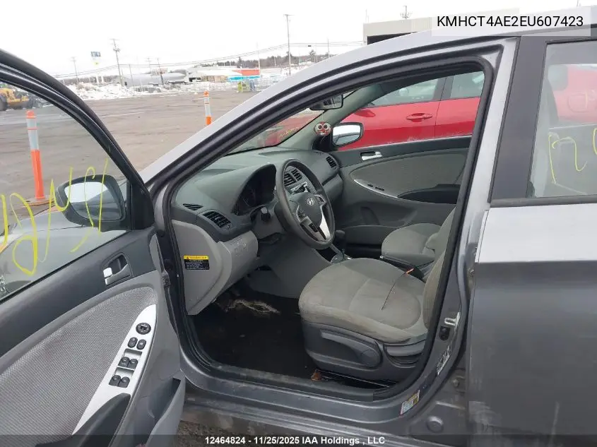 KMHCT4AE2EU607423 2014 Hyundai Accent Gls/Gs