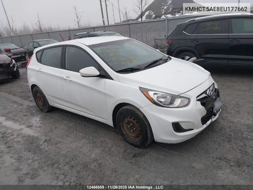 KMHCT5AE8EU177662 2014 Hyundai Accent Gls/Gs