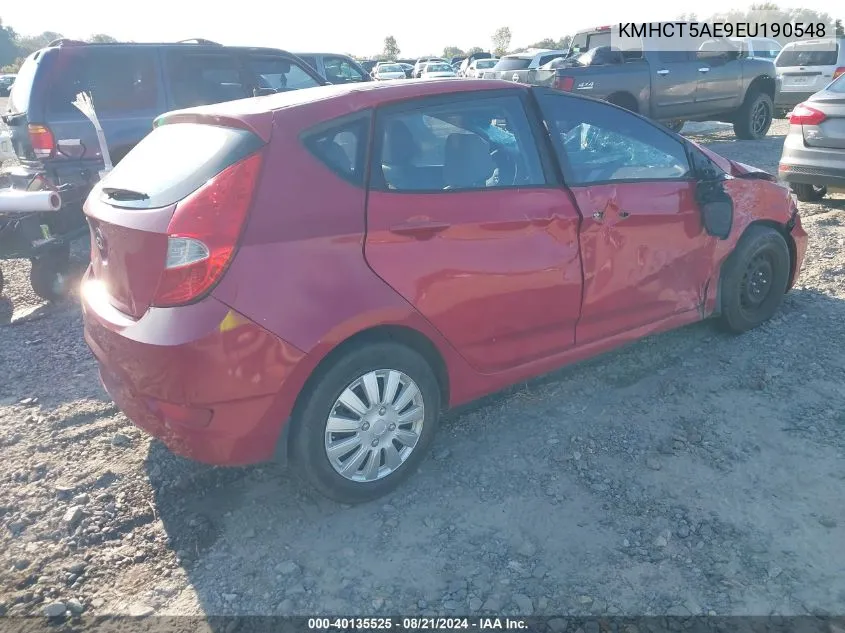 KMHCT5AE9EU190548 2014 Hyundai Accent Gls/Gs