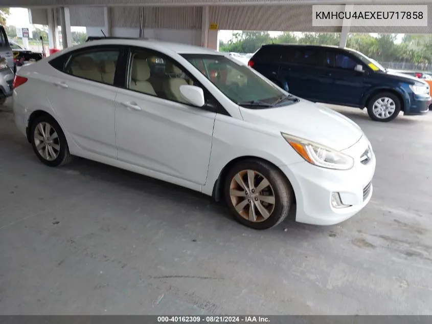 KMHCU4AEXEU717858 2014 Hyundai Accent Gls/Se