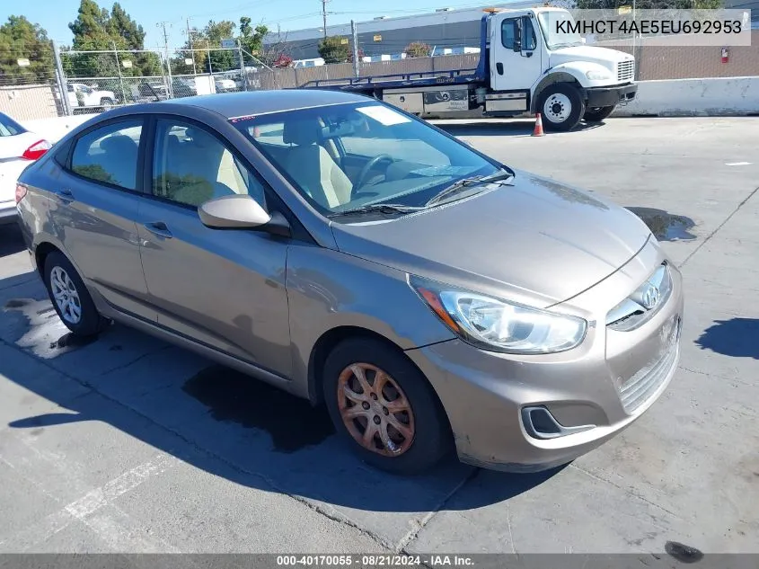 KMHCT4AE5EU692953 2014 Hyundai Accent Gls