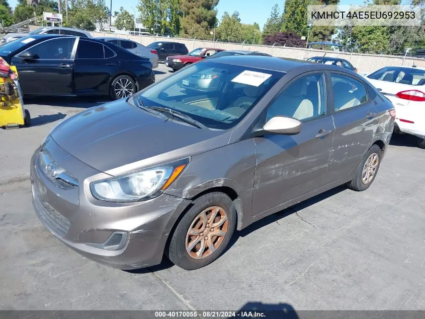 KMHCT4AE5EU692953 2014 Hyundai Accent Gls