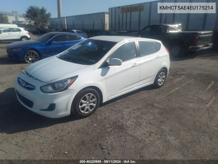 KMHCT5AE4EU175214 2014 Hyundai Accent Gs