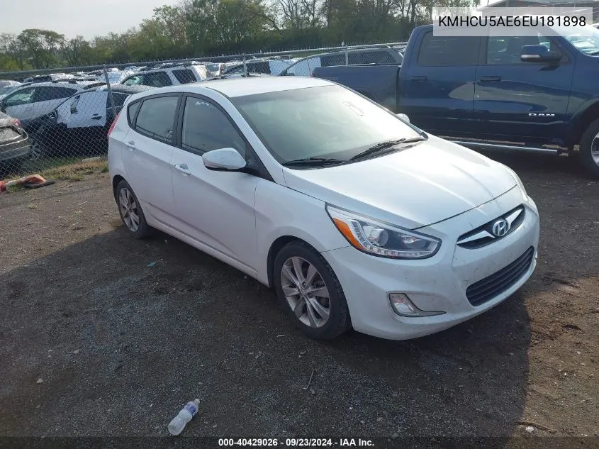 2014 Hyundai Accent Se VIN: KMHCU5AE6EU181898 Lot: 40429026