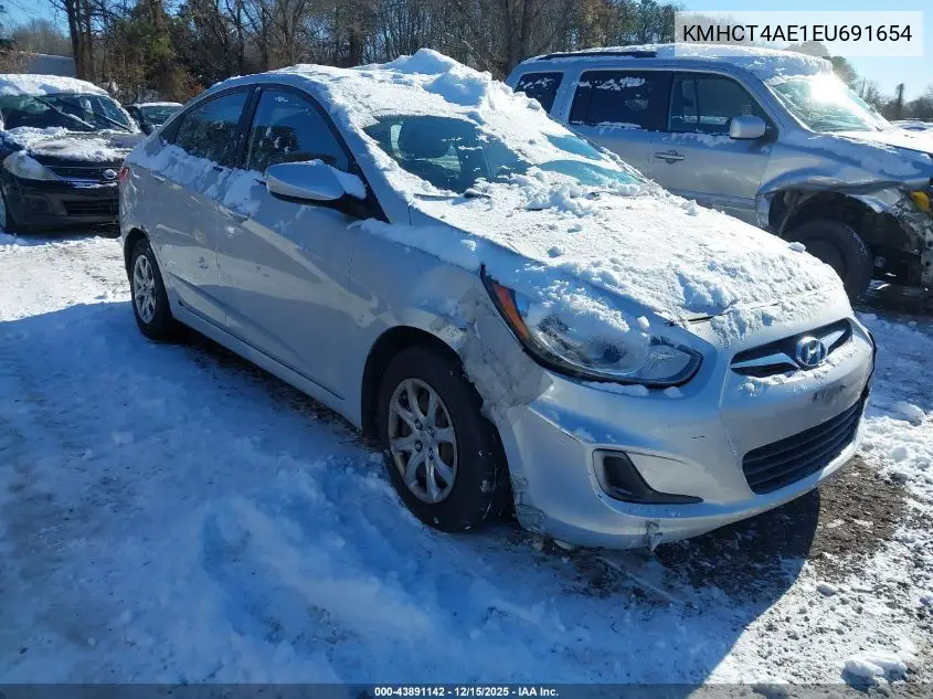 KMHCT4AE1EU691654 2014 Hyundai Accent Gls