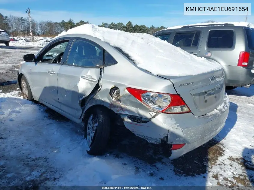 KMHCT4AE1EU691654 2014 Hyundai Accent Gls