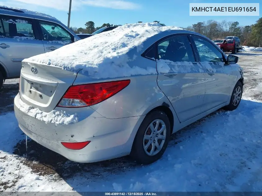 KMHCT4AE1EU691654 2014 Hyundai Accent Gls