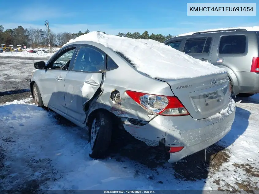 KMHCT4AE1EU691654 2014 Hyundai Accent Gls