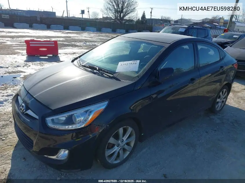 KMHCU4AE7EU598280 2014 Hyundai Accent Gls