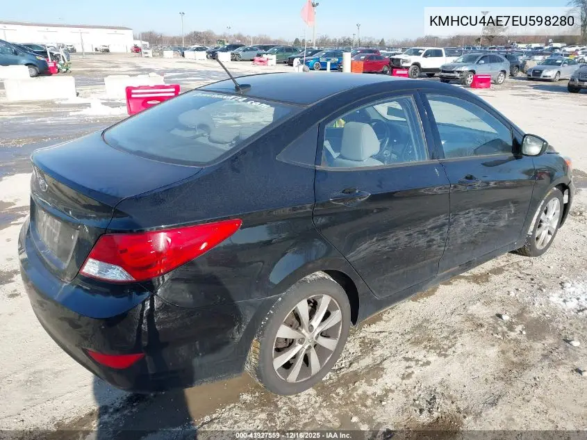 KMHCU4AE7EU598280 2014 Hyundai Accent Gls