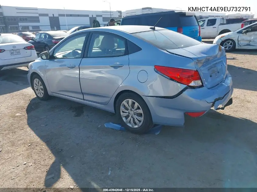KMHCT4AE9EU732791 2014 Hyundai Accent Gls