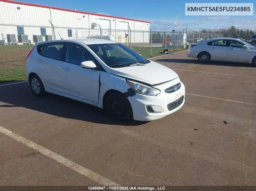KMHCT5AE5FU234885 2015 Hyundai Accent Gs