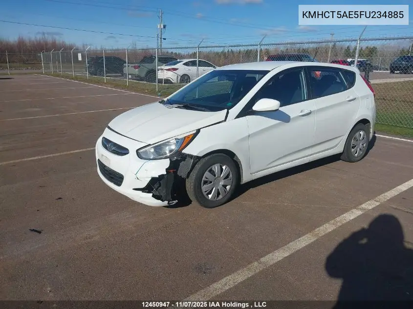 KMHCT5AE5FU234885 2015 Hyundai Accent Gs