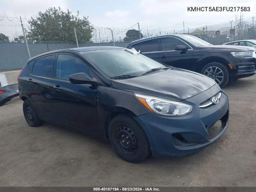 KMHCT5AE3FU217583 2015 Hyundai Accent Gs