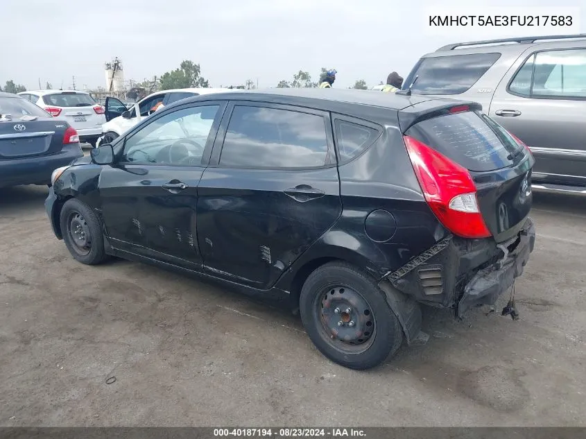 KMHCT5AE3FU217583 2015 Hyundai Accent Gs