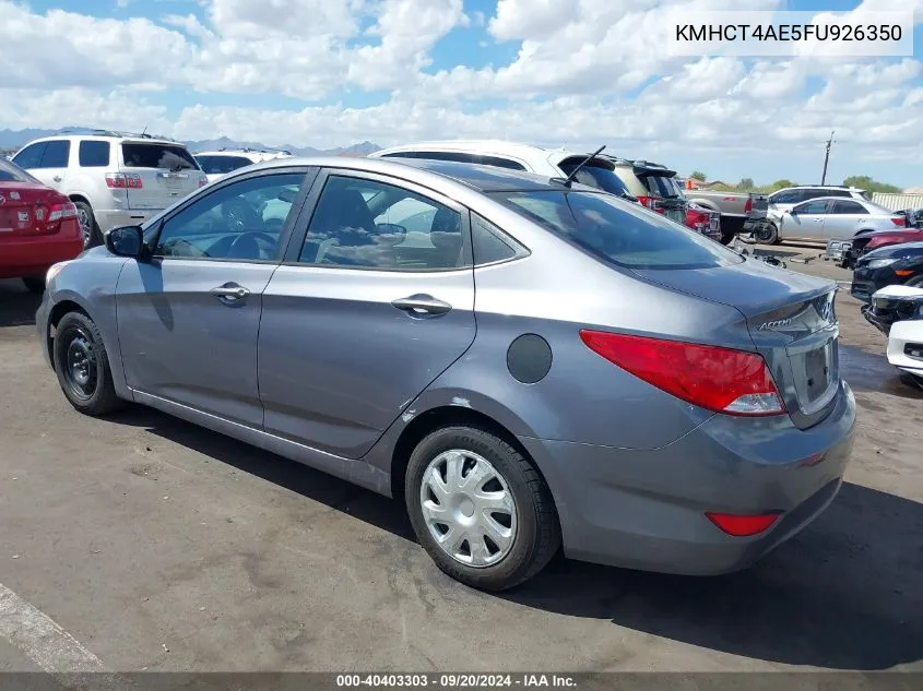 KMHCT4AE5FU926350 2015 Hyundai Accent Gls