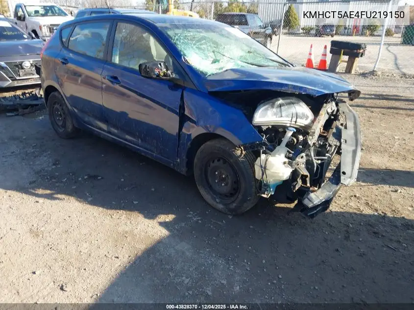 KMHCT5AE4FU219150 2015 Hyundai Accent Gs