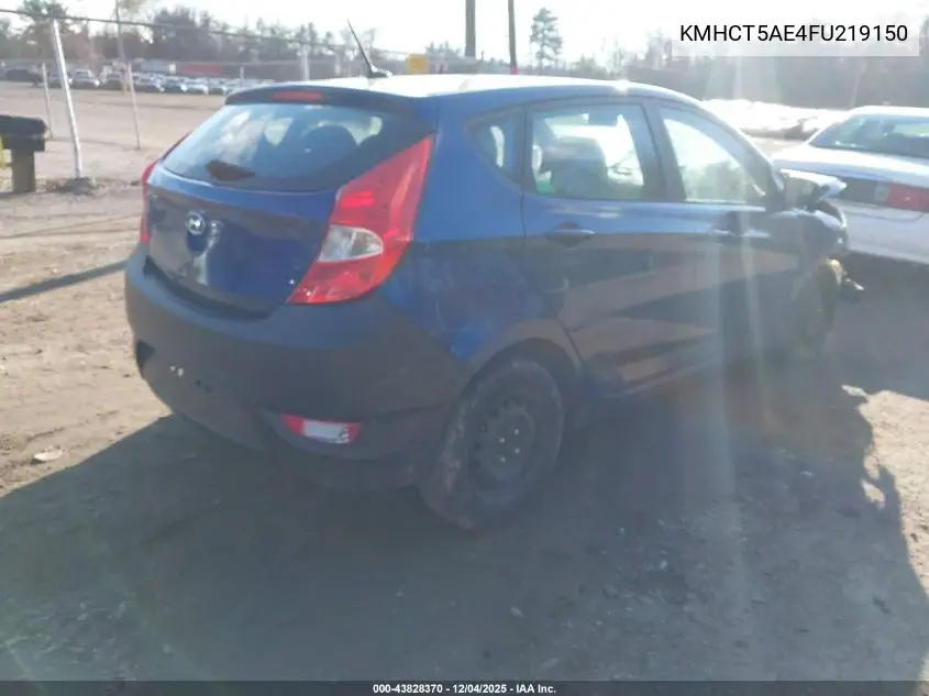 KMHCT5AE4FU219150 2015 Hyundai Accent Gs