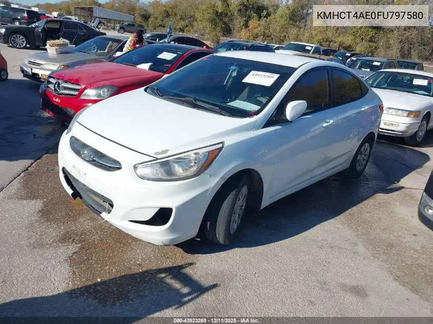 KMHCT4AE0FU797580 2015 Hyundai Accent Gls