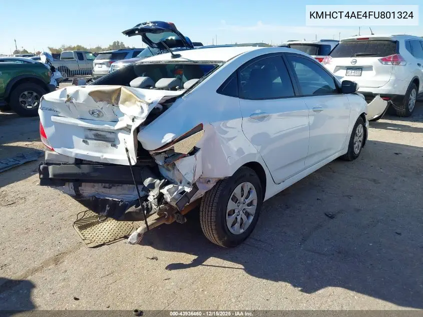 KMHCT4AE4FU801324 2015 Hyundai Accent Gls