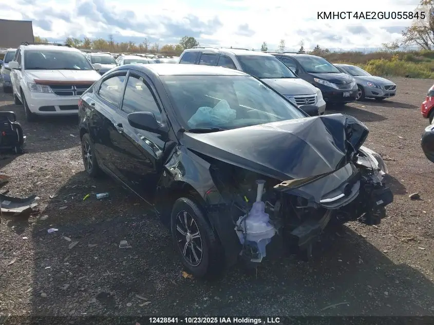 KMHCT4AE2GU055845 2016 Hyundai Accent Gl