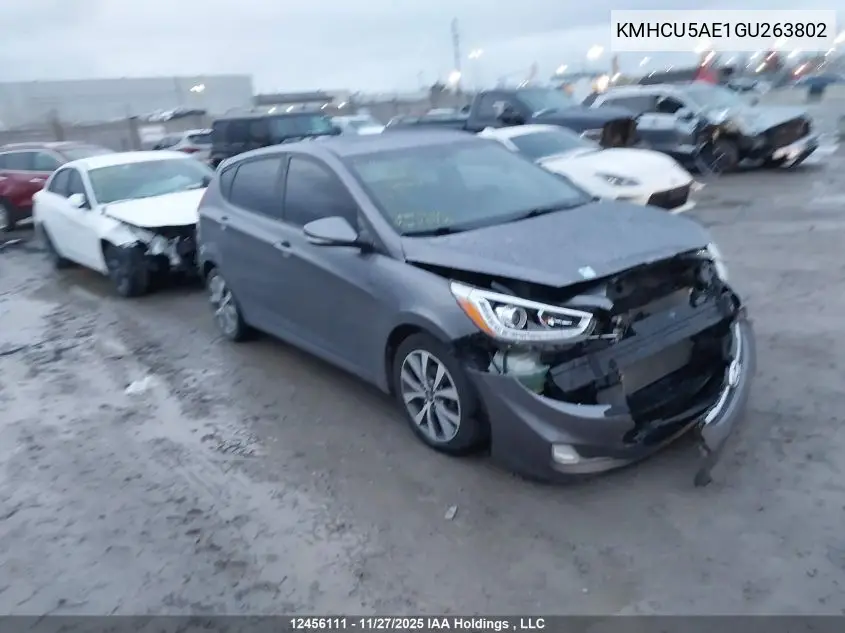 KMHCU5AE1GU263802 2016 Hyundai Accent Gls
